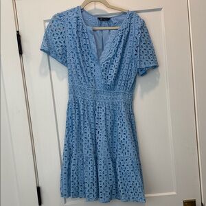 Blue Eyelet Dress